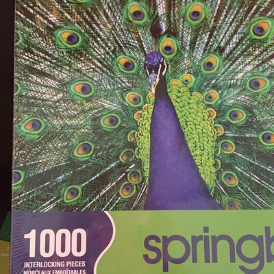 Lot 160: New Puzzles: Peacock, Water Fall  & Hot Air Balloon Photomosaic (Great Gifts!)