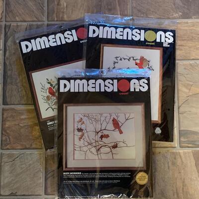 Lot 447: Brand New Dimensions Needle Point Kits (Cardinals & Birds!)