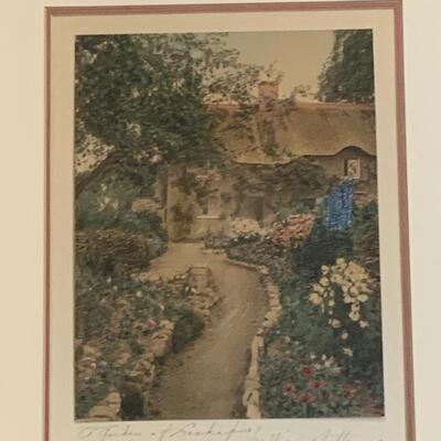 Lot 449:  Vintage "A Garden of Larkspur" by Wallace Nutting