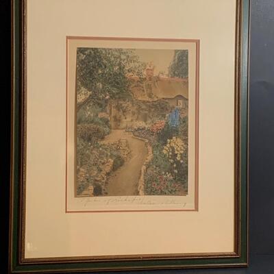 Lot 449:  Vintage "A Garden of Larkspur" by Wallace Nutting