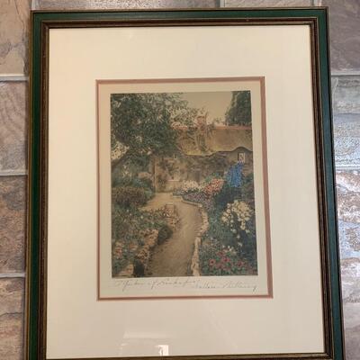 Lot 449:  Vintage "A Garden of Larkspur" by Wallace Nutting