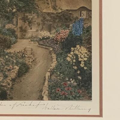 Lot 449:  Vintage "A Garden of Larkspur" by Wallace Nutting