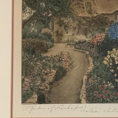 Lot 449:  Vintage "A Garden of Larkspur" by Wallace Nutting