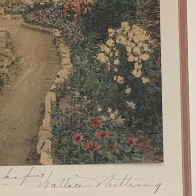 Lot 449:  Vintage "A Garden of Larkspur" by Wallace Nutting