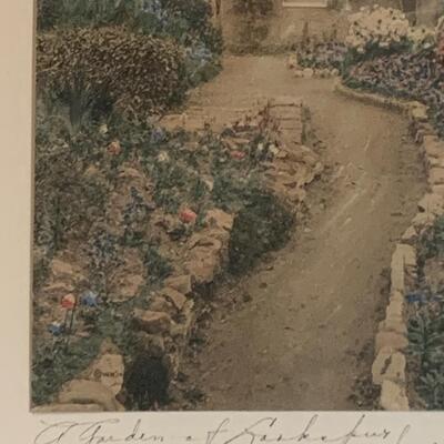 Lot 449:  Vintage "A Garden of Larkspur" by Wallace Nutting