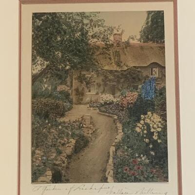 Lot 449:  Vintage "A Garden of Larkspur" by Wallace Nutting