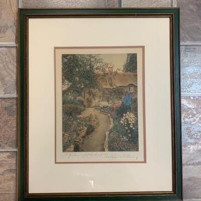 Lot 449:  Vintage "A Garden of Larkspur" by Wallace Nutting