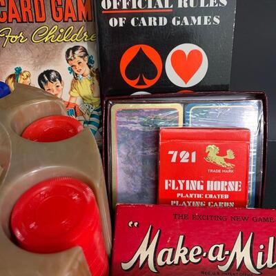 Lot 500: Vintage Card Games, Poker Chips, Parker Brother Game  & More