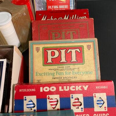 Lot 500: Vintage Card Games, Poker Chips, Parker Brother Game  & More