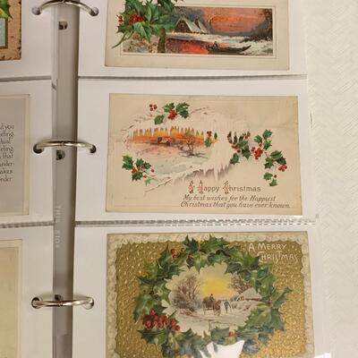 Lot  191: (NEW INFO) Large Collection of Vintage/Antique Christmas Postcards