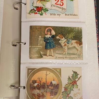 Lot  191: (NEW INFO) Large Collection of Vintage/Antique Christmas Postcards