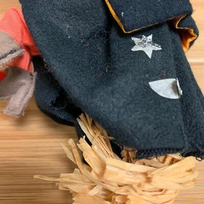 Lot 199: Vintage Halloween: Napco Spaghetti Trim Vase & Flying Witch