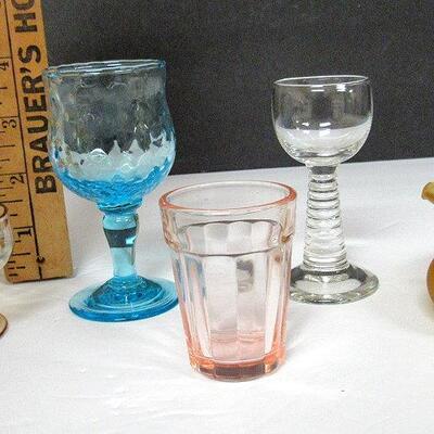 Lot of Vintage Small Glass, Wine, Cordial, Shot, Salt and Toothpick