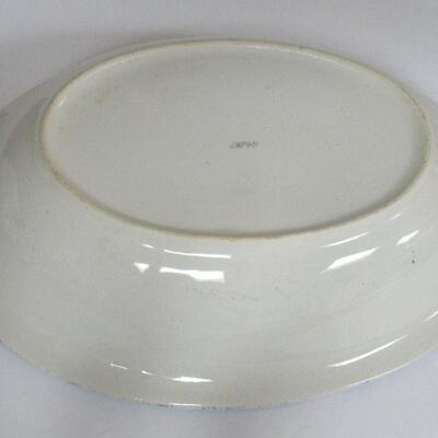 Vintage Blue Willow Oval Veggie Bowl, 10"