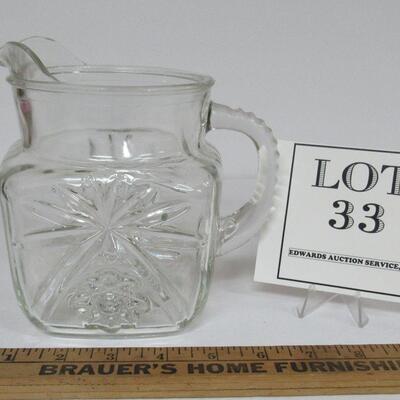 Vintage Early American Prescut Milk Pitcher