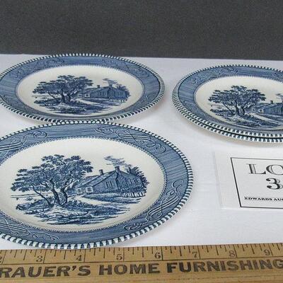 4 Vintage 7" Currier and Ives Plates