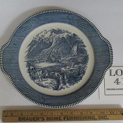 Vintage Two Handled Tray, Currier and Ives
