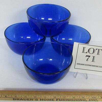 4 Cobalt Blue 5 1/2" Bowls