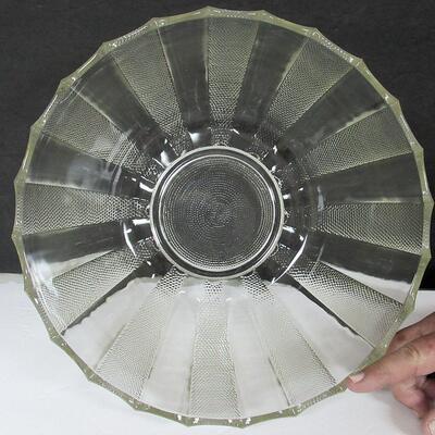 Vintage Jeanette Glass Dew Drop Punch Bowl, 12 Cups, Base - Think Christmas Dining!
