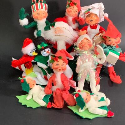Lot 369 Annalee Dolls: Elves, Snowman and More