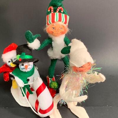 Lot 369 Annalee Dolls: Elves, Snowman and More