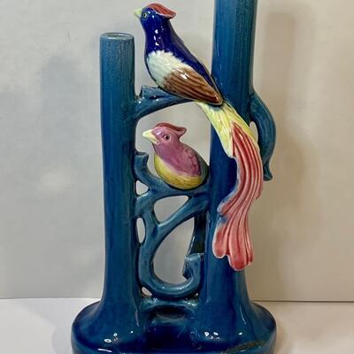 Lot 376 Vintage Wall Pocket, Vase and  Moorcroft Pottery Plates