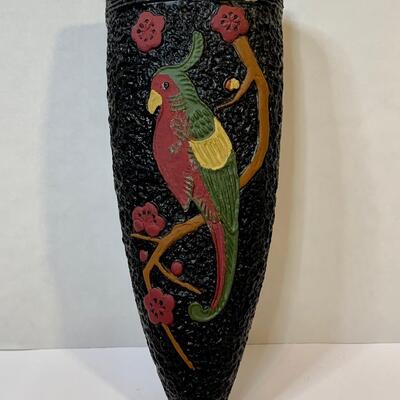 Lot 376 Vintage Wall Pocket, Vase and  Moorcroft Pottery Plates