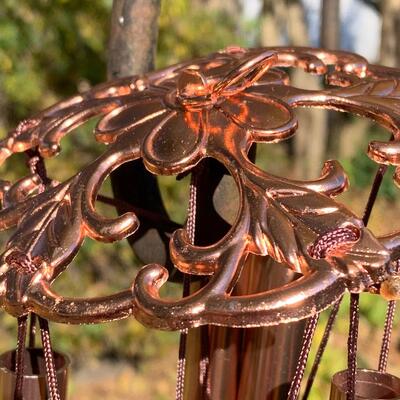 Lot 452 New Gallery Butterfly Wind Chimes with Stained Glass