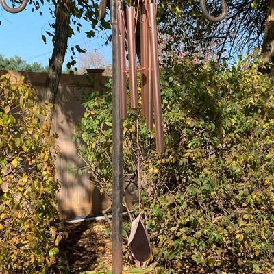 Lot 452 New Gallery Butterfly Wind Chimes with Stained Glass