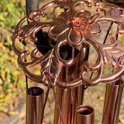 Lot 452 New Gallery Butterfly Wind Chimes with Stained Glass