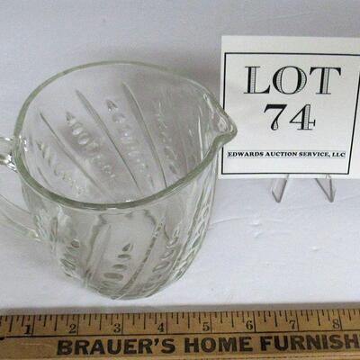 Vintage Anchor Hocking Beaded Bar Milk Pitcher