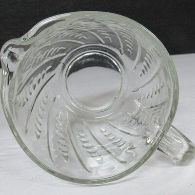 Vintage Anchor Hocking Beaded Bar Milk Pitcher