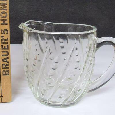 Vintage Anchor Hocking Beaded Bar Milk Pitcher
