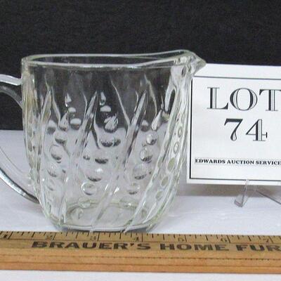 Vintage Anchor Hocking Beaded Bar Milk Pitcher