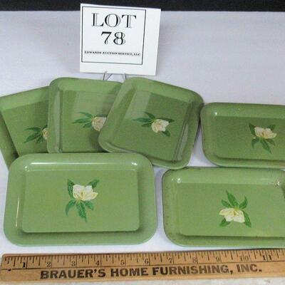 Old Tin Small Trays Set of 8