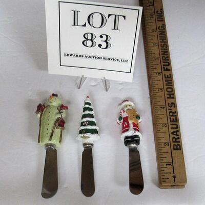 3 Christmas Theme Spreader Knives
