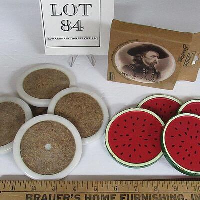 Various Coasters, Stone, Wood, Sandstone