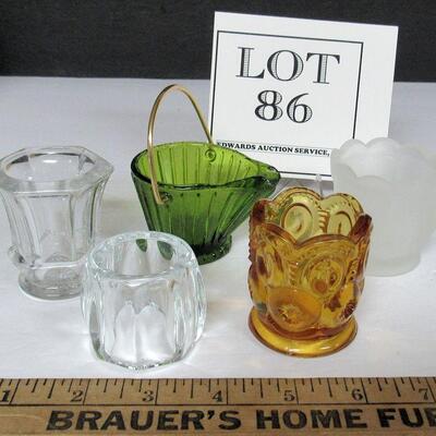 Vintage Toothpick Holders and Glass Napkin Ring