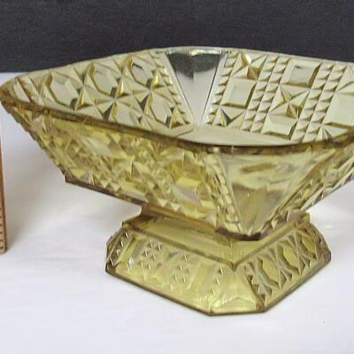 Nice Old Pressed Glass Small Footed Dish