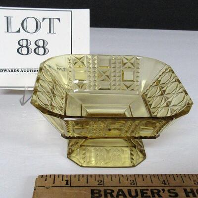 Nice Old Pressed Glass Small Footed Dish