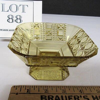 Nice Old Pressed Glass Small Footed Dish