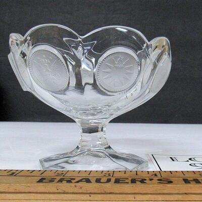 Old Glass Footed Dish