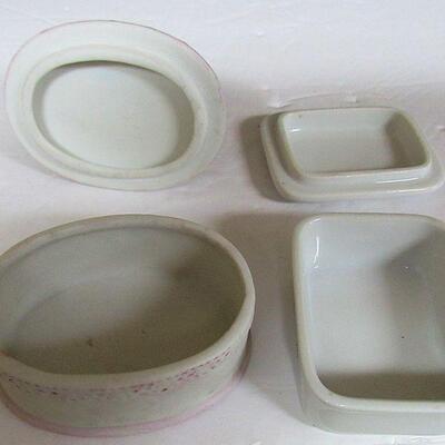 Older Enesco Dear God Trinket Box and Lefton Graduate Trinket Box From Christopher Collection