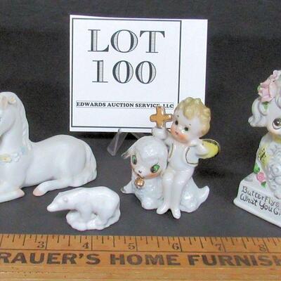 Lot of Vintage Knick Knacks, Tiny Wade Bear, Unicorn, More