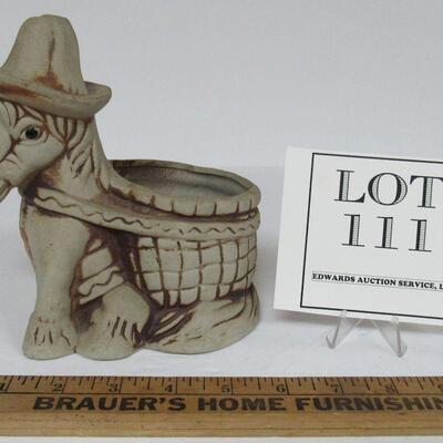 Pottery Donkey Planter