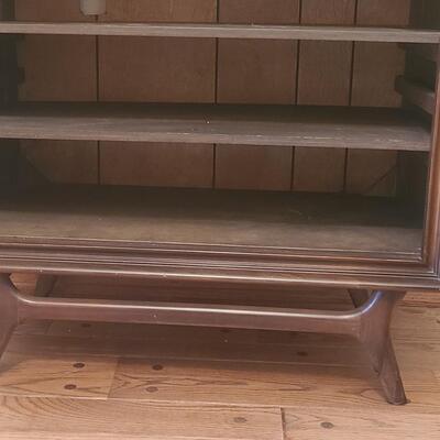 Lot 516: Vintage MCM Wood Record/Media Table