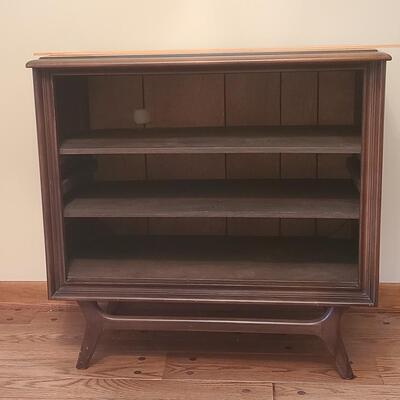 Lot 516: Vintage MCM Wood Record/Media Table