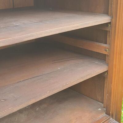 Lot 516: Vintage MCM Wood Record/Media Table