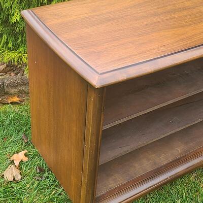 Lot 516: Vintage MCM Wood Record/Media Table