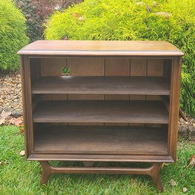 Lot 516: Vintage MCM Wood Record/Media Table